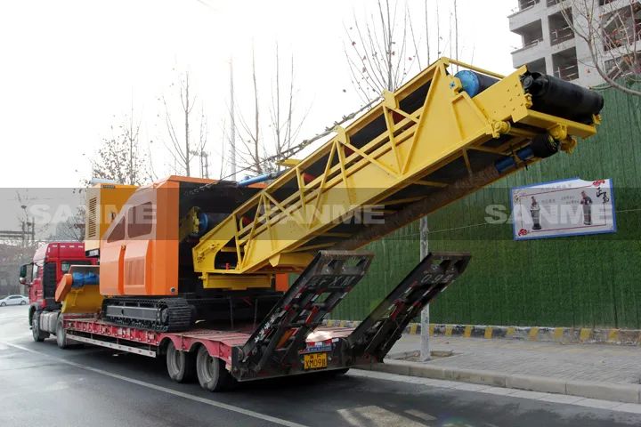 顛覆傳統(tǒng)裝車方式，山美履帶式取料機助您實現(xiàn)降本增效、節(jié)能減排！